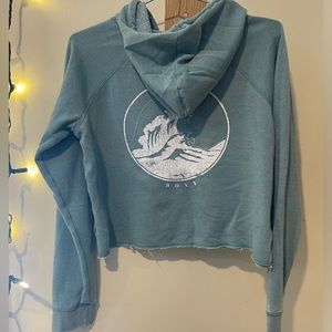 Roxy Distressed Cropped Hoody